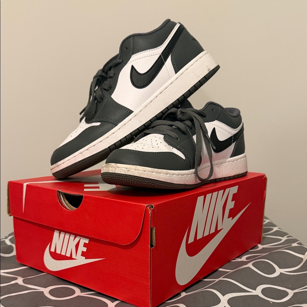 Nike Air Jordan Black, Charcoal Gray and White - youth size 5.5